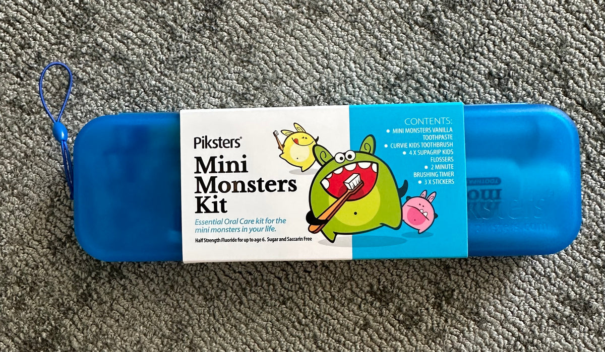 Piksters Mini Monsters Oral Care Travel Kit – shopbyboultondental