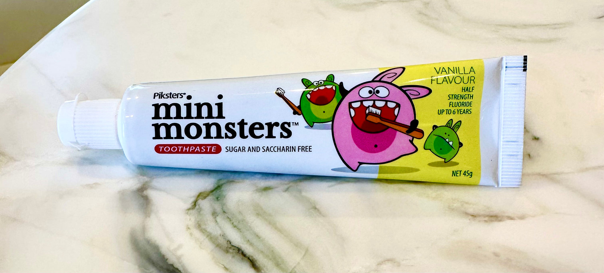 Piksters Mini Monsters Vanilla Toothpaste – shopbyboultondental
